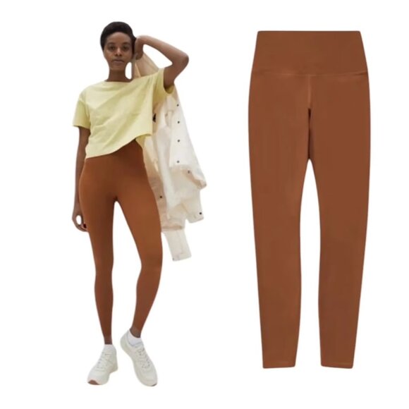 Set of Everlane The Perform Bra & Leggings Copper Brown - Picture 6 of 9
